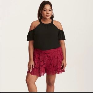 Torrid Lace shorts size 3 - 3x.  Raspberry color.